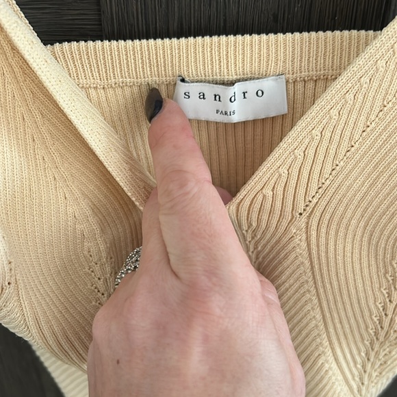 SANDRO STRETCH KNIT TOP - Picture 3 of 8